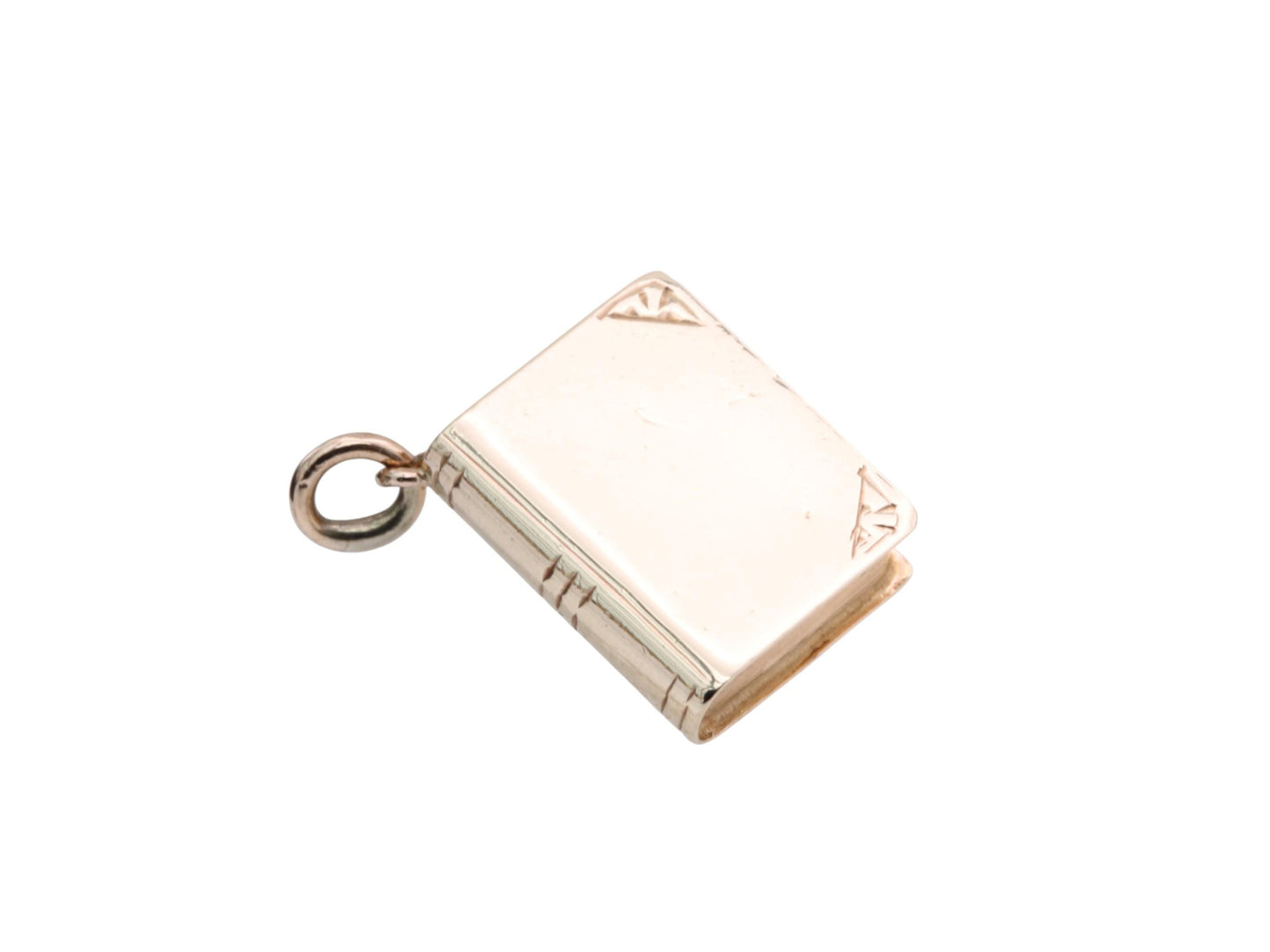 Vintage 9ct Gold Book Charm Pendant