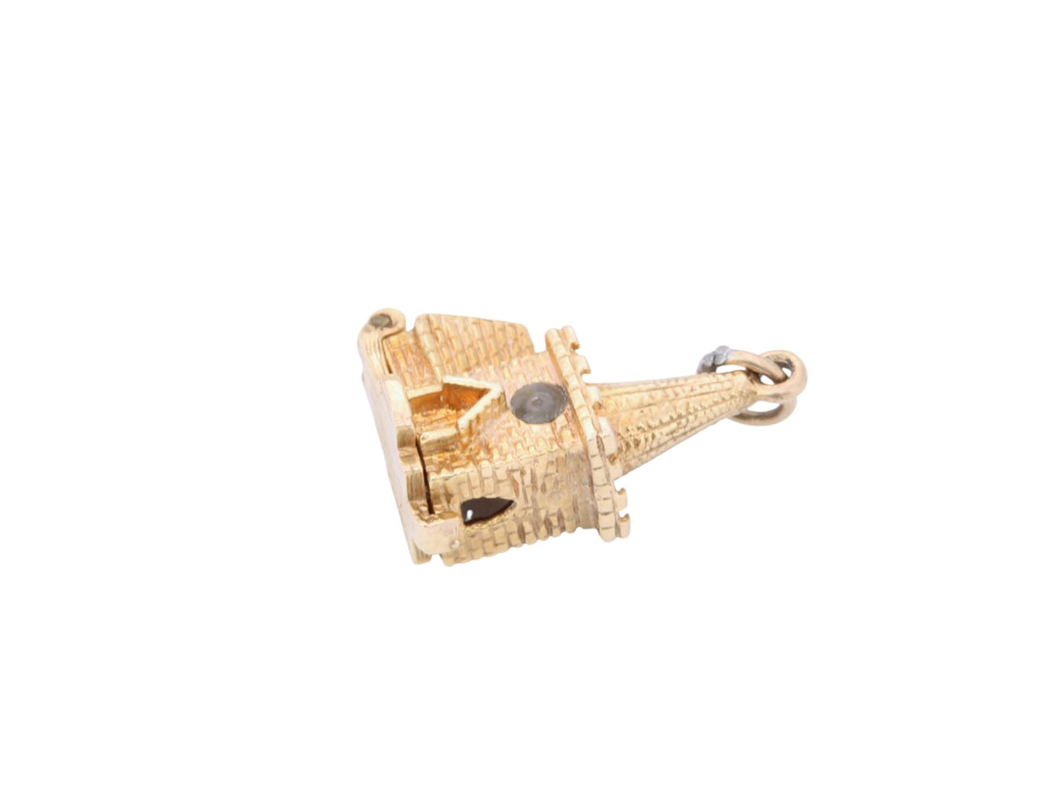 Vintage 9ct Gold Opening Church Marriage Vows Charm Pendant