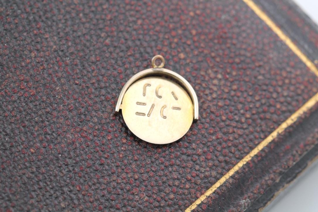 Vintage-9ct-Gold-I-Love-You-Spinning-Charm