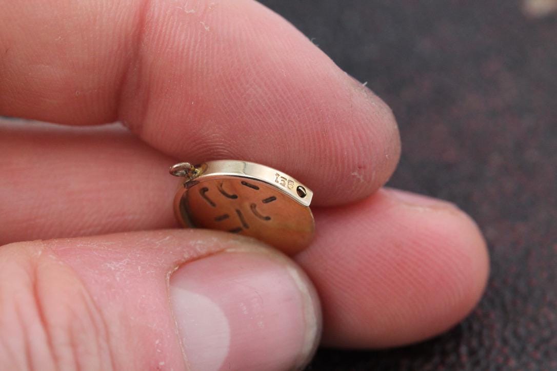 Vintage 9ct Gold I Love You Spinning Charm