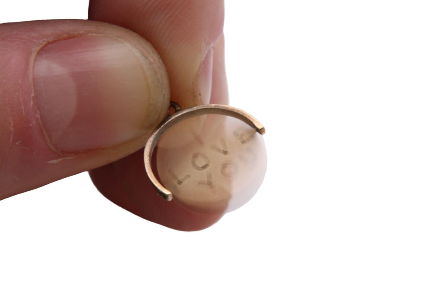 Vintage 9ct Gold I Love You Spinning Charm