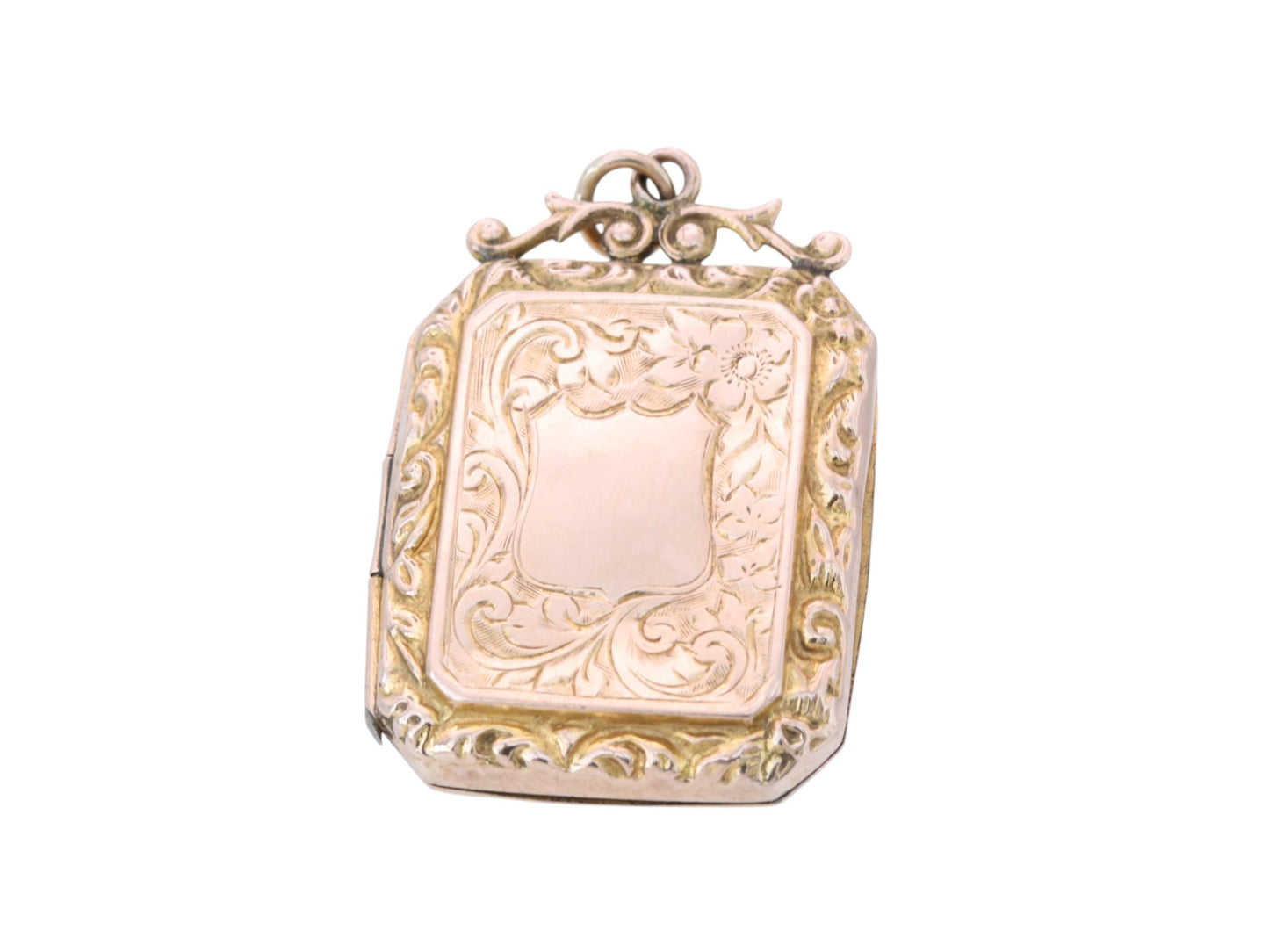Antique 9ct Gold Edwardian Forget-Me-Not Locket, c.1901