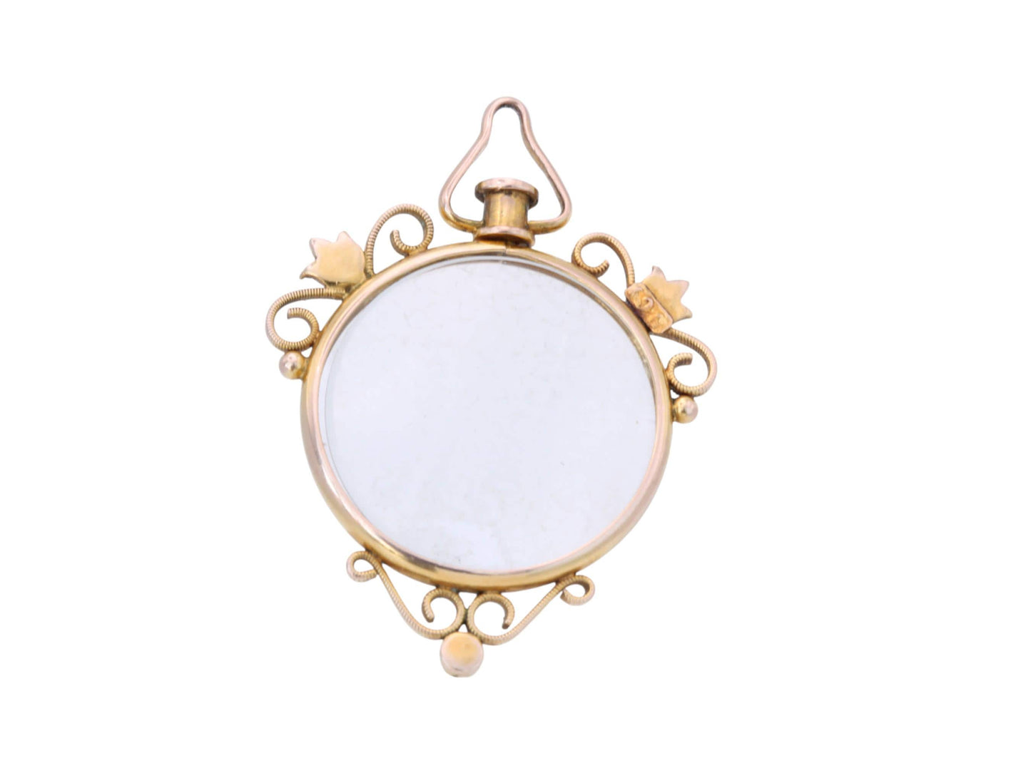 Antique 9ct Gold Pearl Turquoise Locket Pendant