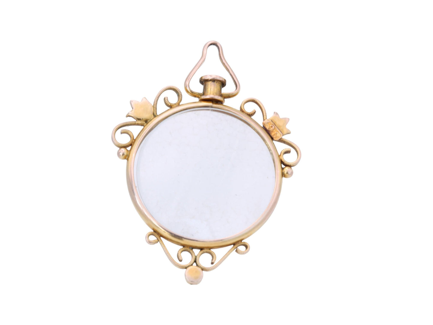 Antique 9ct Gold Pearl Turquoise Locket Pendant