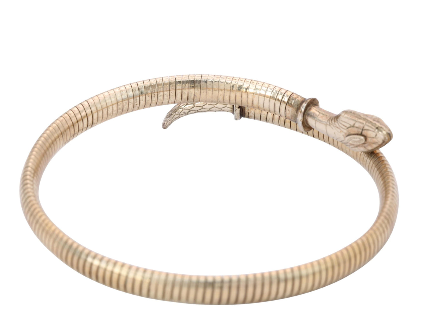 Antique 9ct Rolled Gold Snake Bangle