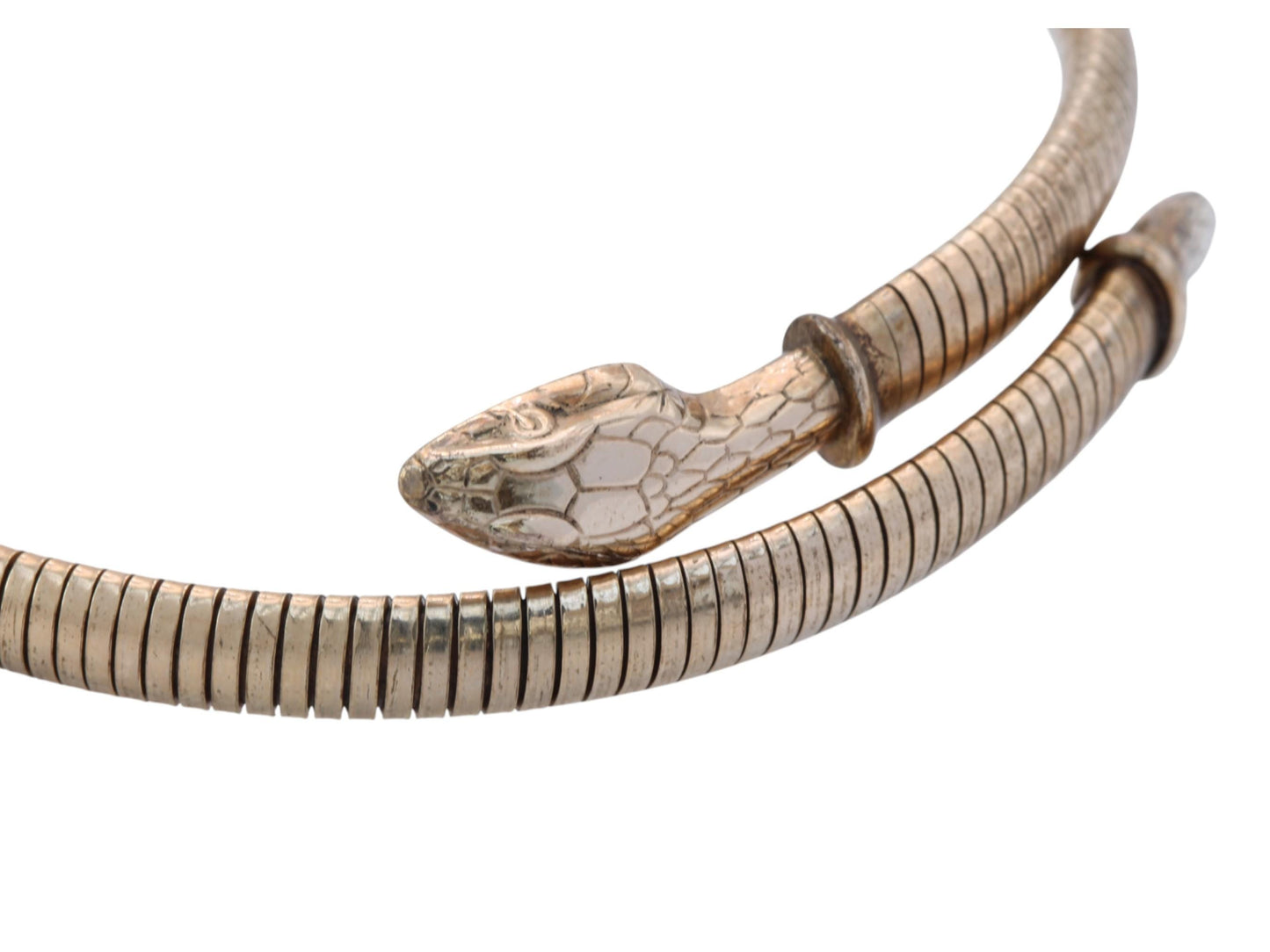 Antique 9ct Rolled Gold Snake Bangle