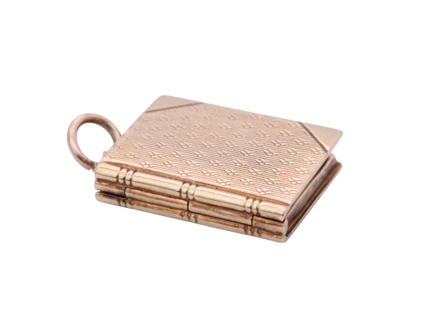 Vintage 10ct Gold Book Locket Pendant