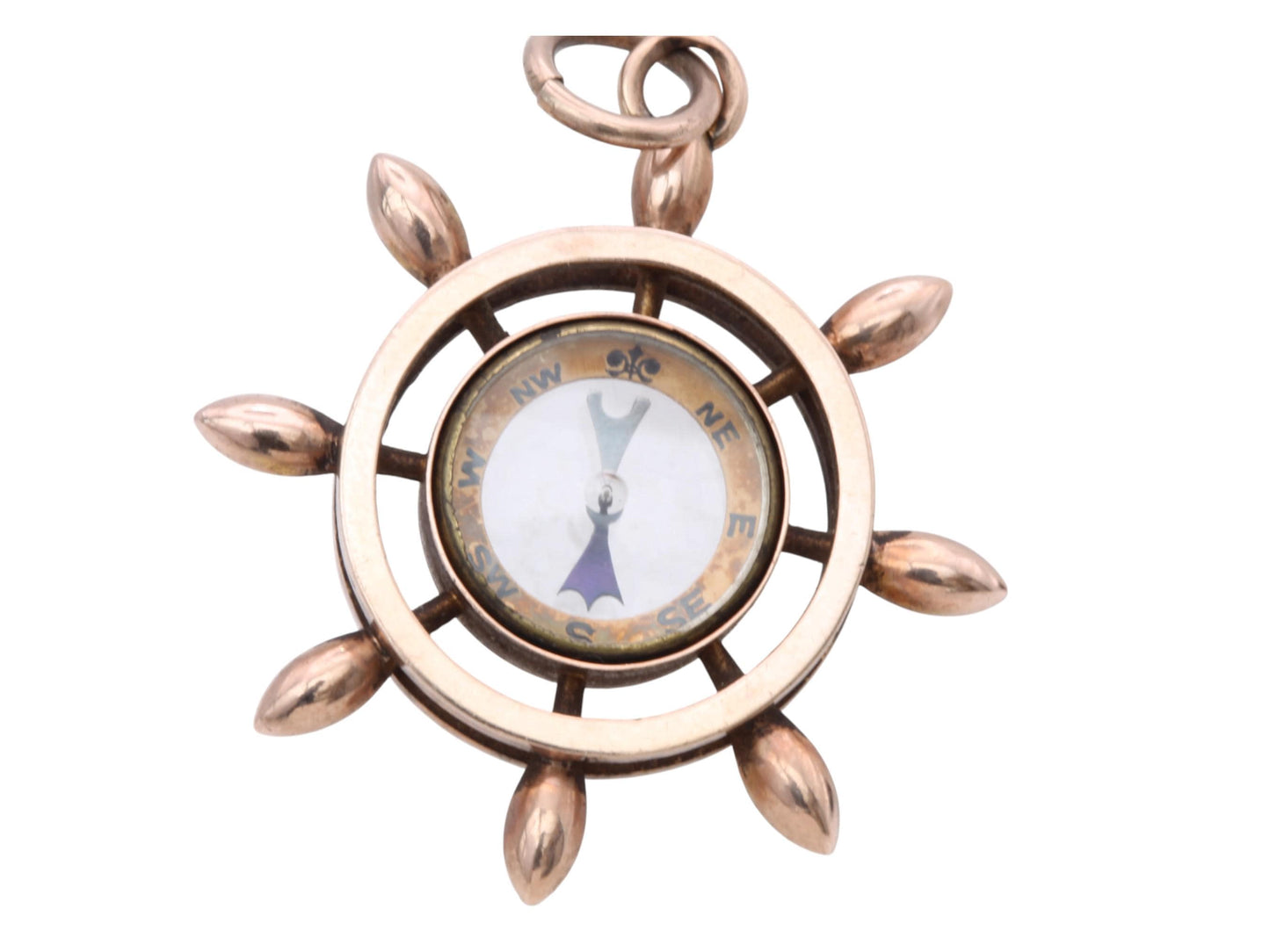 Antique 9ct Gold Compass Pendant