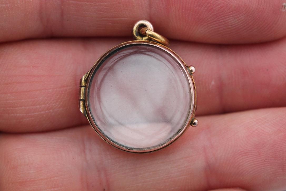 Antique 9ct Gold Glass Locket