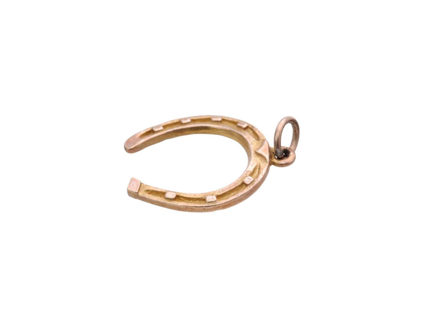 Vintage 9ct Gold Lucky Horseshoe Pendant Charm