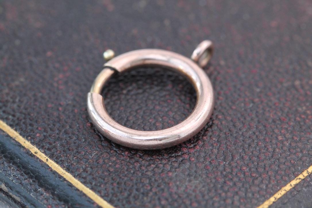 Antique 9ct Rose Rolled Gold Large Bolt Clasp