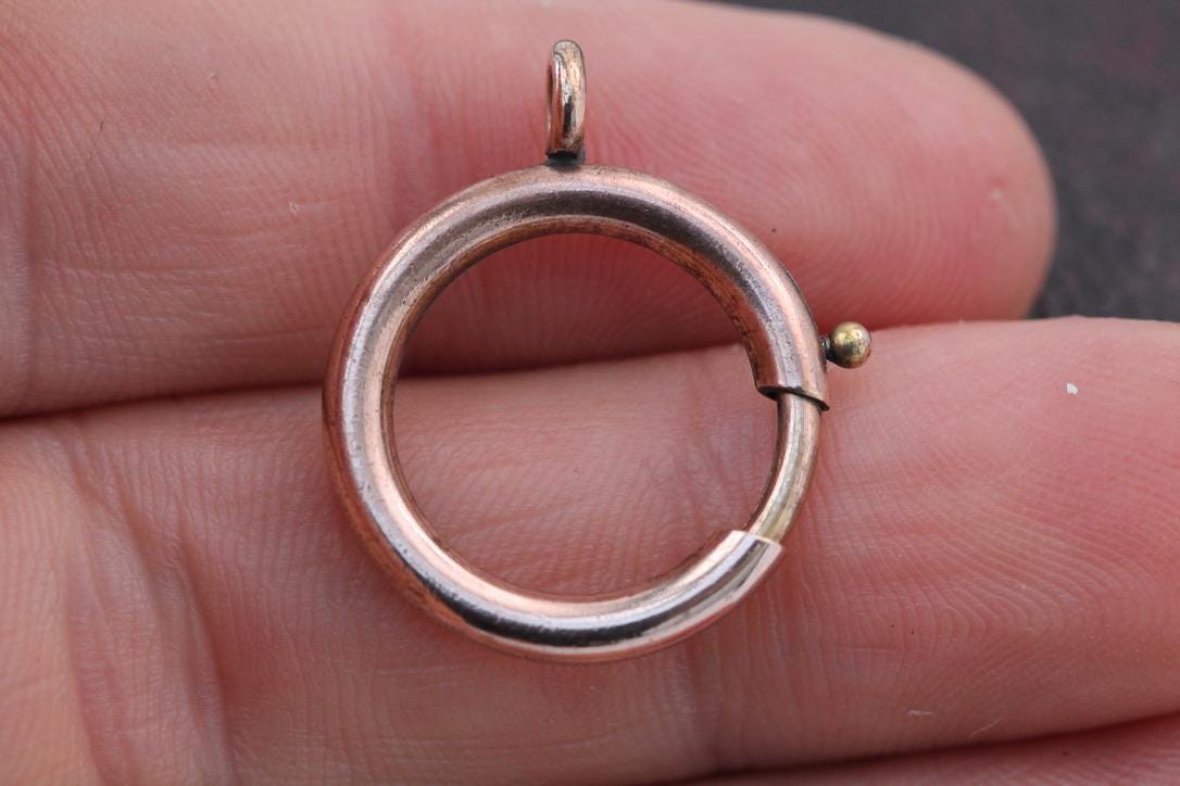 Antique 9ct Rose Rolled Gold Large Bolt Clasp