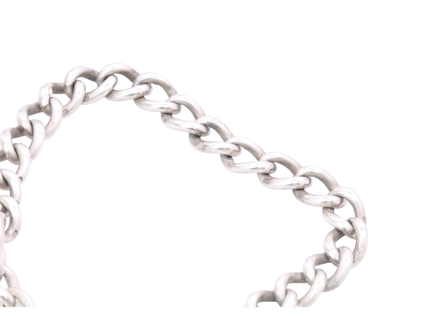 Antique Sterling Silver Bloodstone Heart Padlock Gate Bracelet