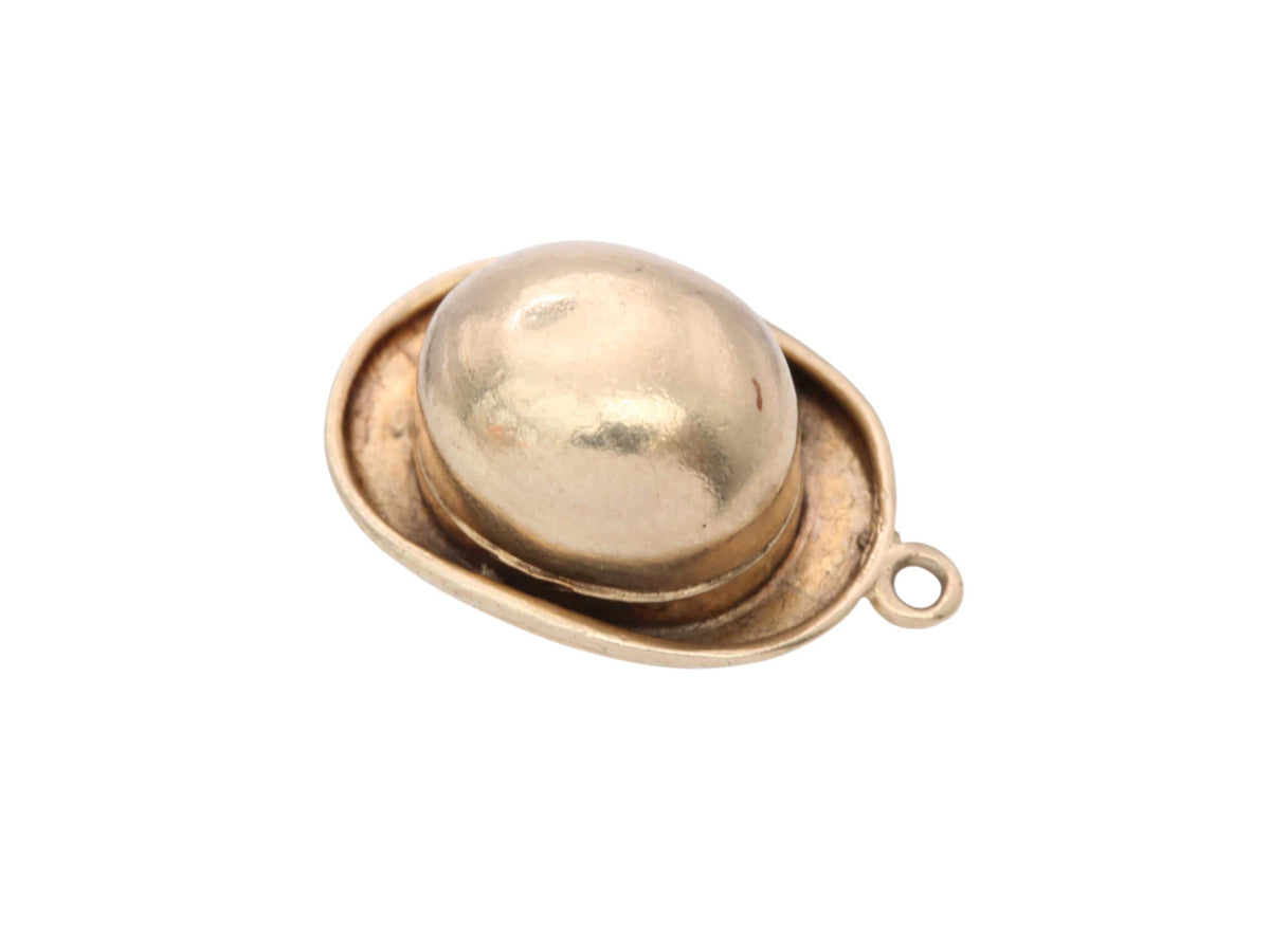 Vintage 9ct Gold Bowler Hat Charm