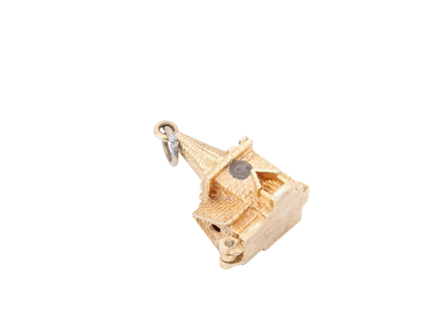 Vintage 9ct Gold Opening Church Marriage Vows Charm Pendant