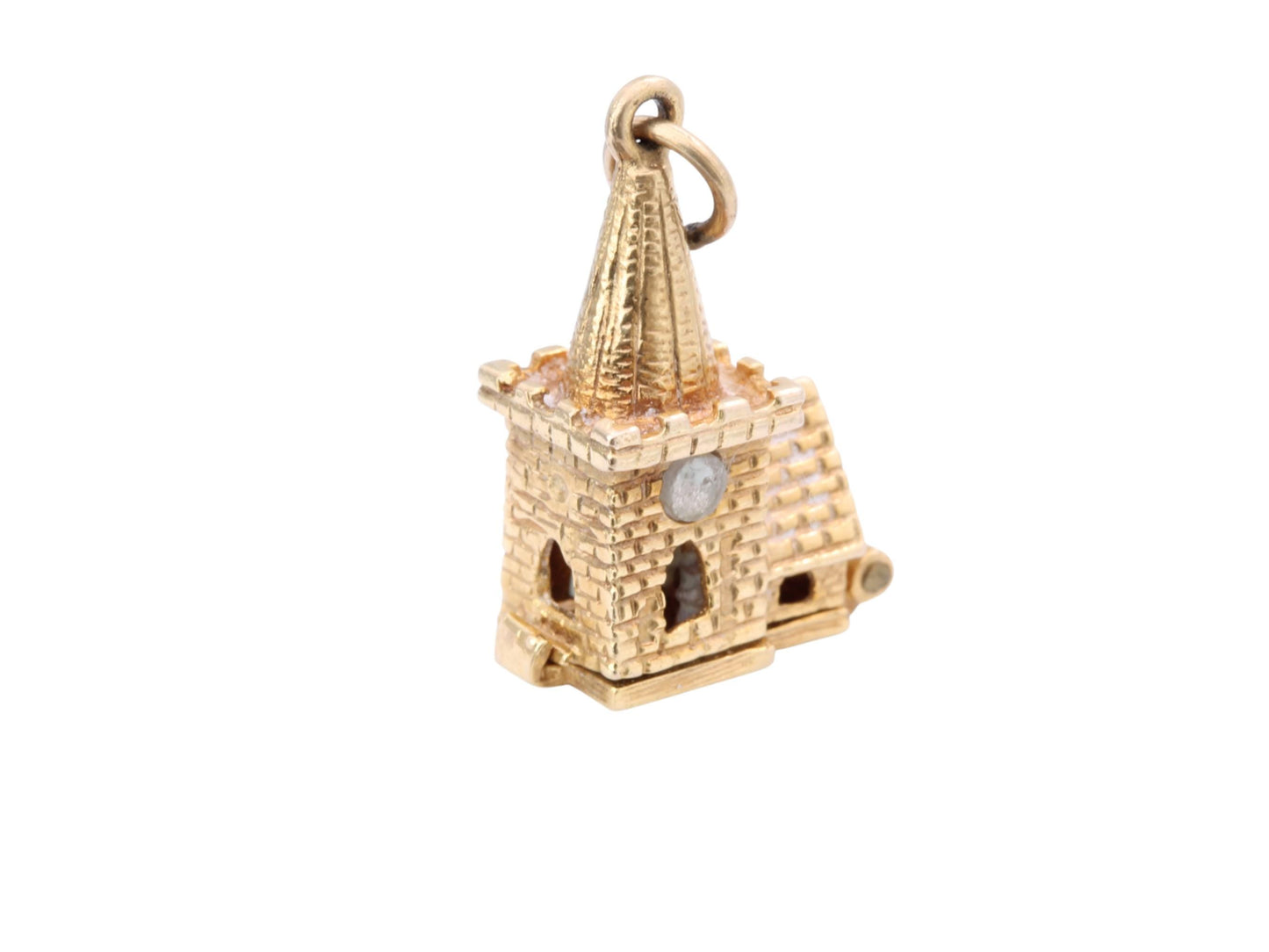 Vintage 9ct Gold Opening Church Marriage Vows Charm Pendant