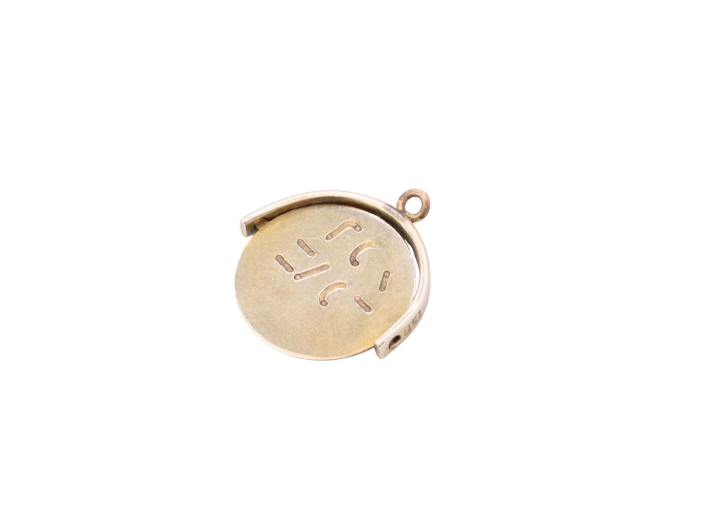 Vintage 9ct Gold I Love You Spinning Charm