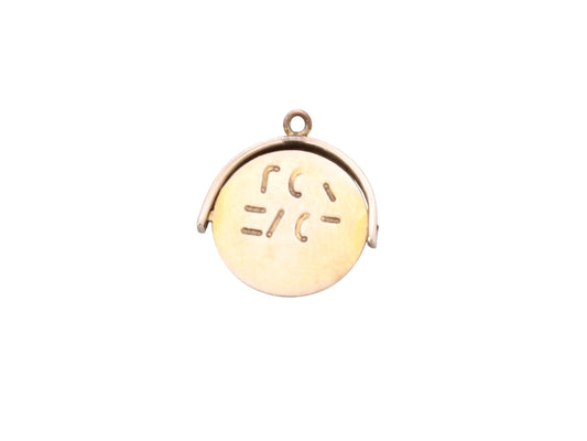 Vintage 9ct Gold I Love You Spinning Charm