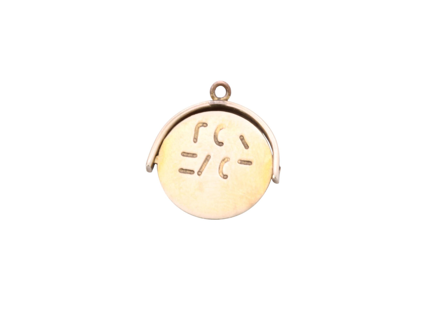 Vintage 9ct Gold I Love You Spinning Charm