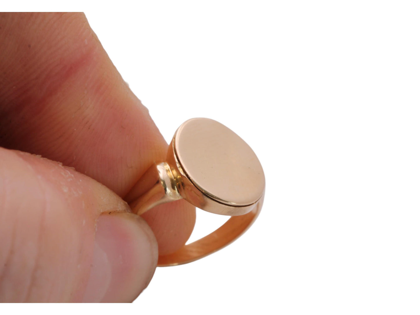 Antique 18ct Gold Poison Locket Signet Ring, Hinged Compartment, Murrle Bennet