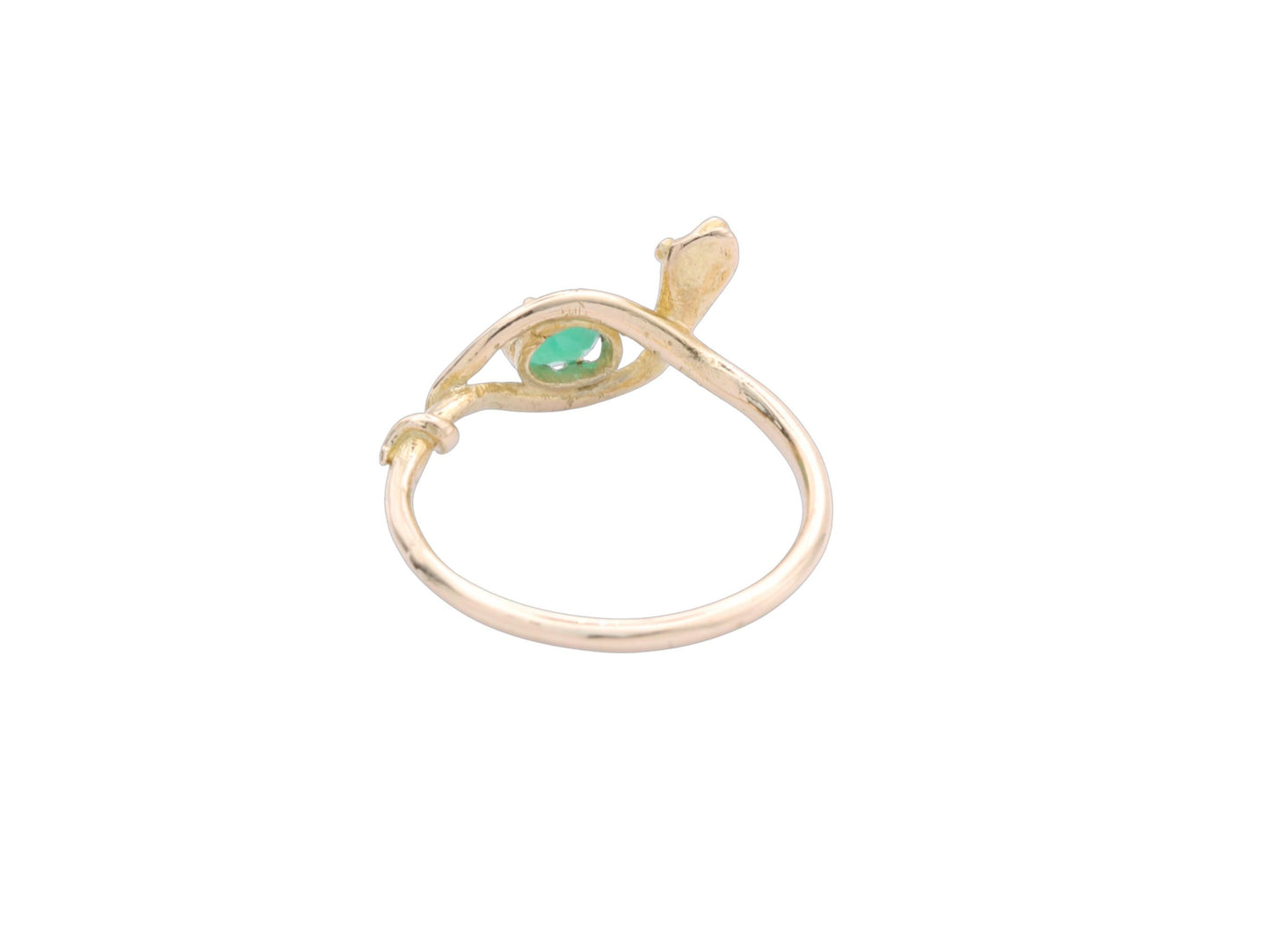 Antique Victorian 18ct Gold Emerald Snake Ring