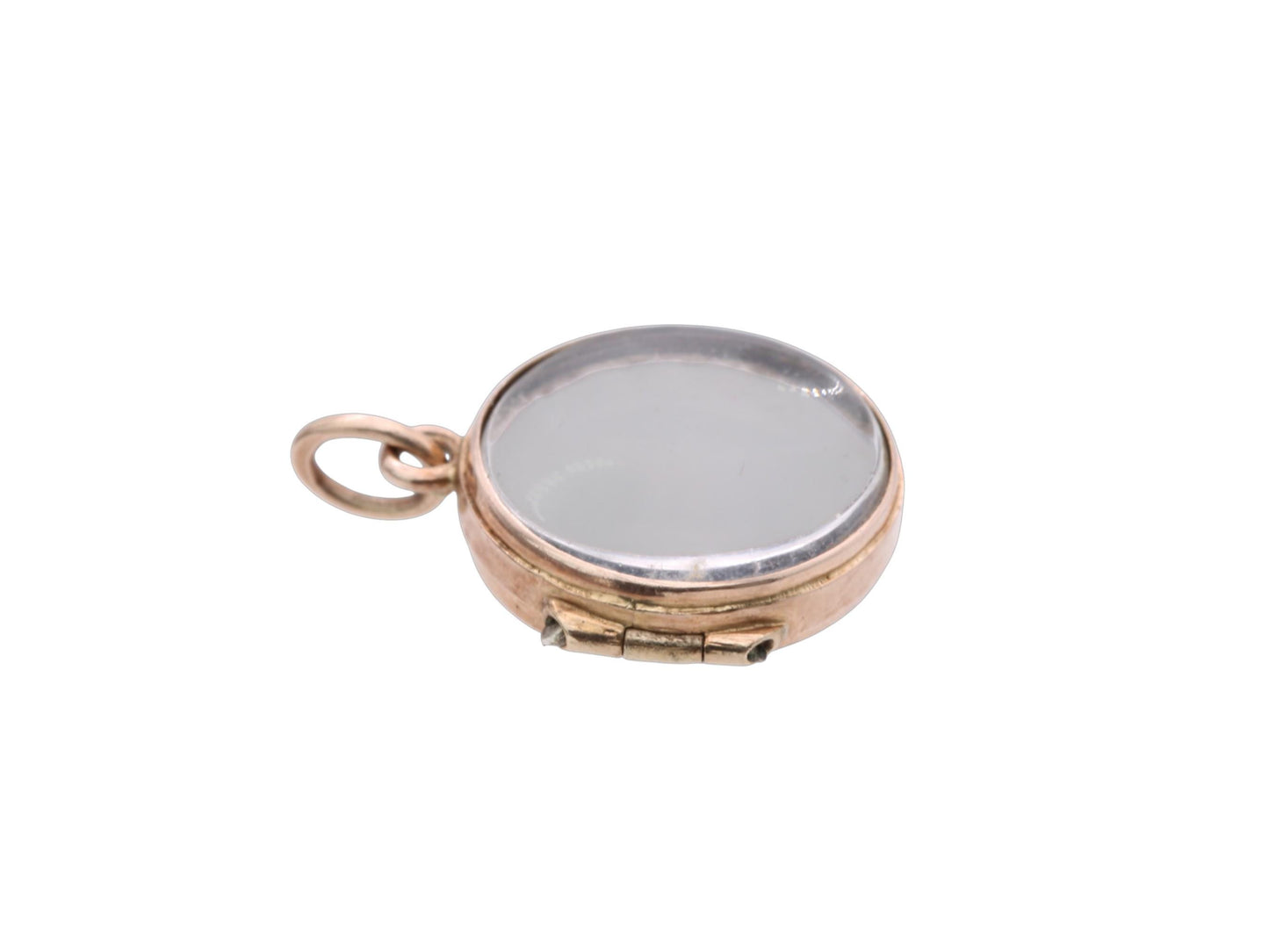 Antique 9ct Gold Double Glass Locket Pendant