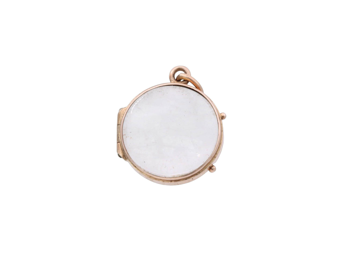 Antique 9ct Gold Double Glass Locket Pendant