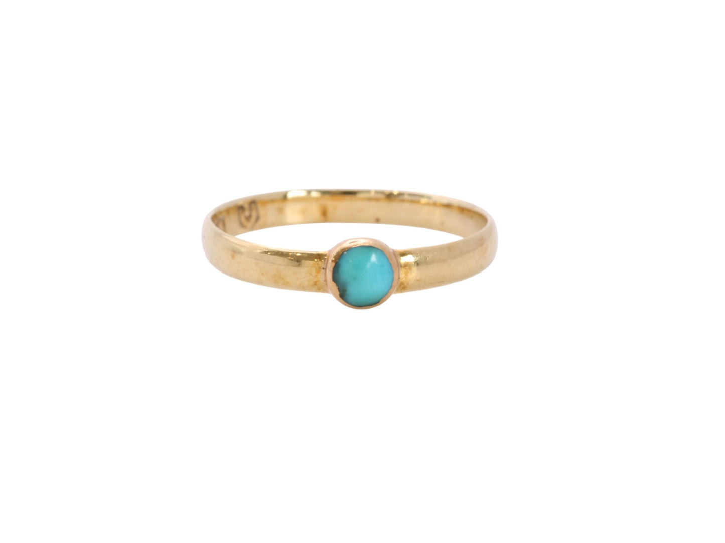 Antique Victorian 18ct Gold Turquoise Scottish Provincial Ring — Aberdeen, c.1837