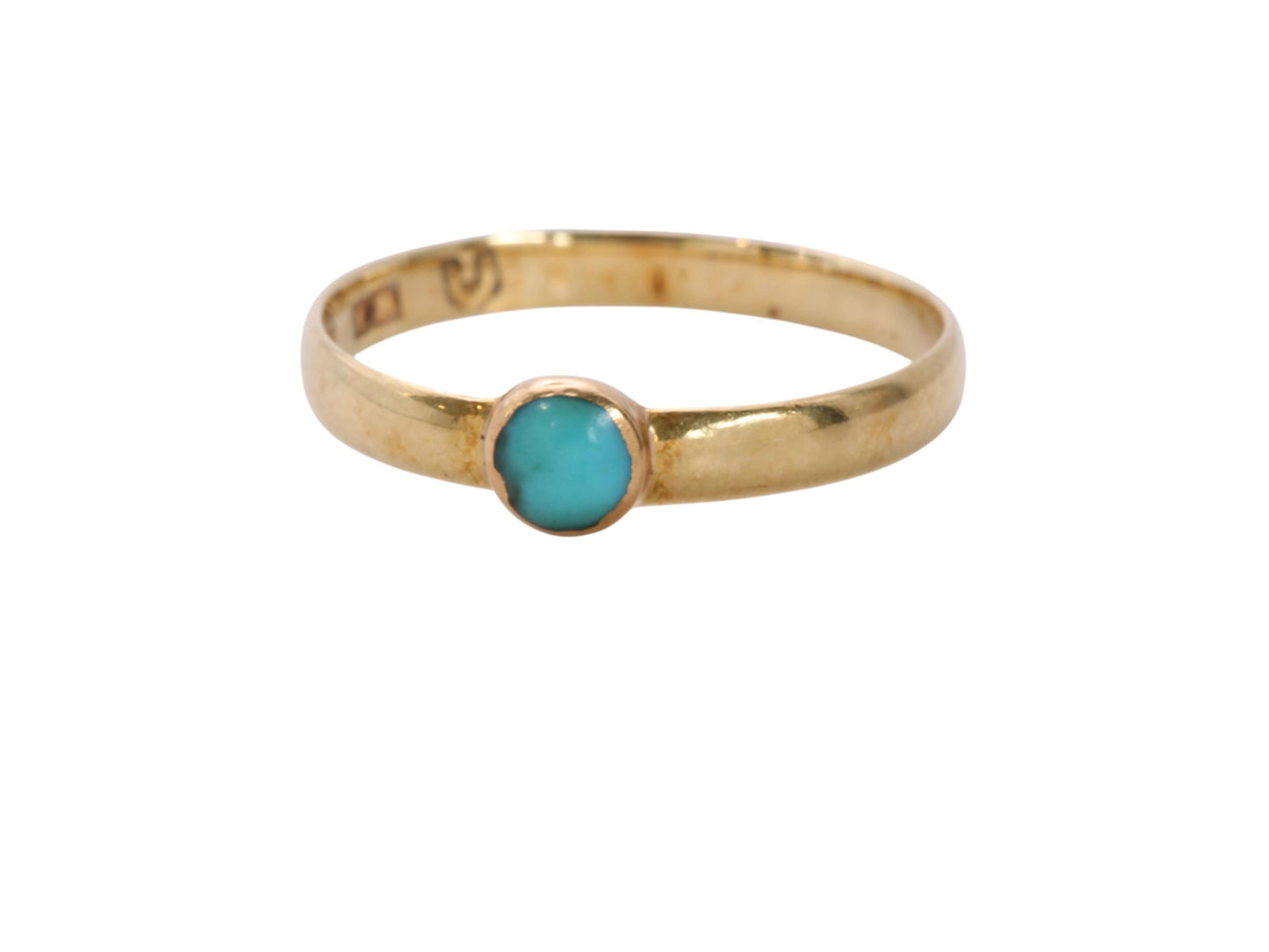 Antique Victorian 18ct Gold Turquoise Scottish Provincial Ring — Aberdeen, c.1837
