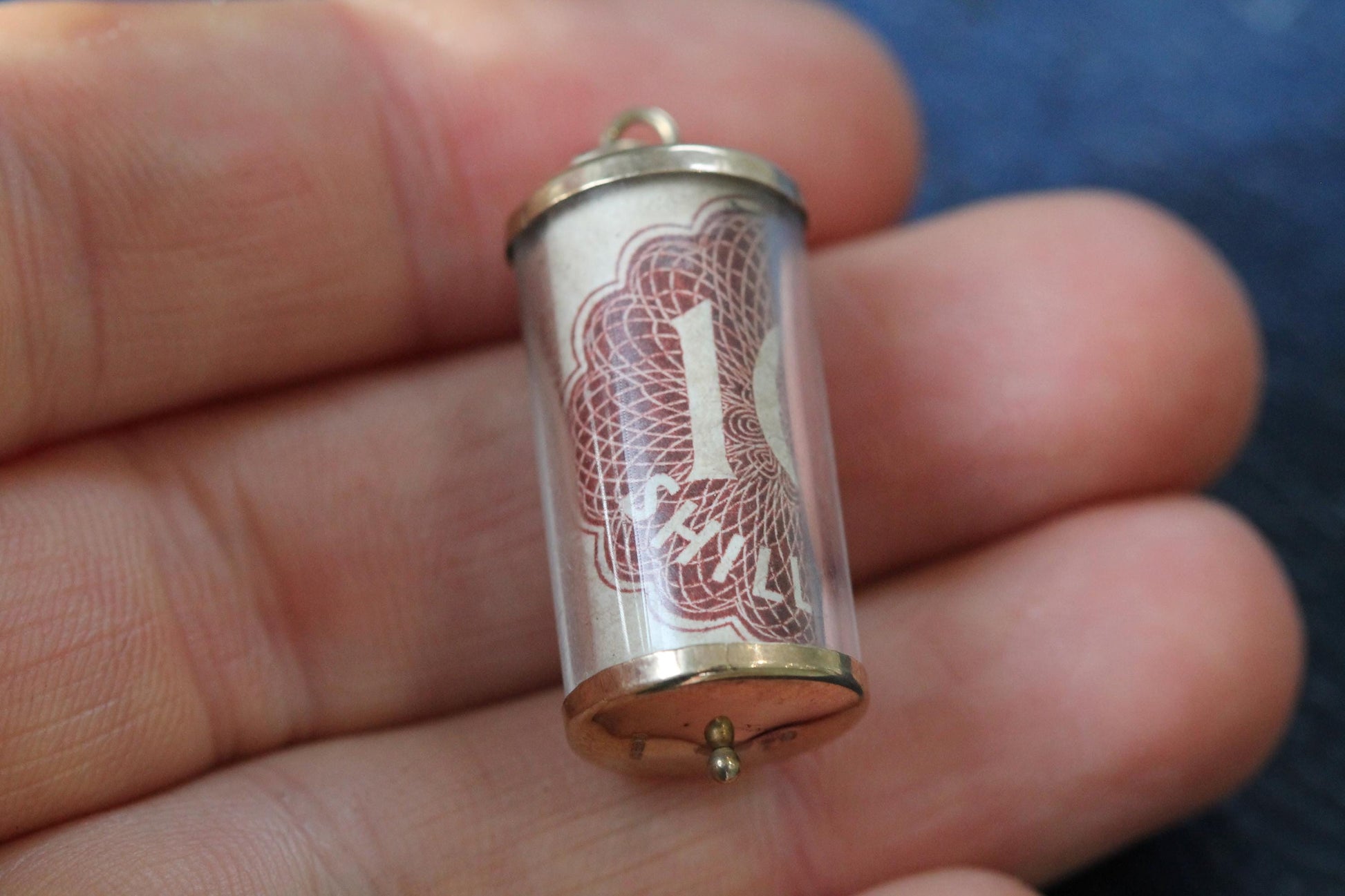 Vintage-9ct-Gold-10-Shilling-Emergency-Note-Charm,-1978