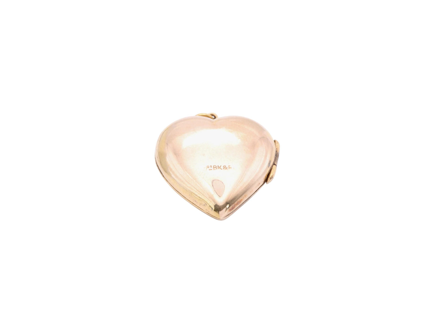 Antique Art Deco 9ct Yellow Gold Heart Locket