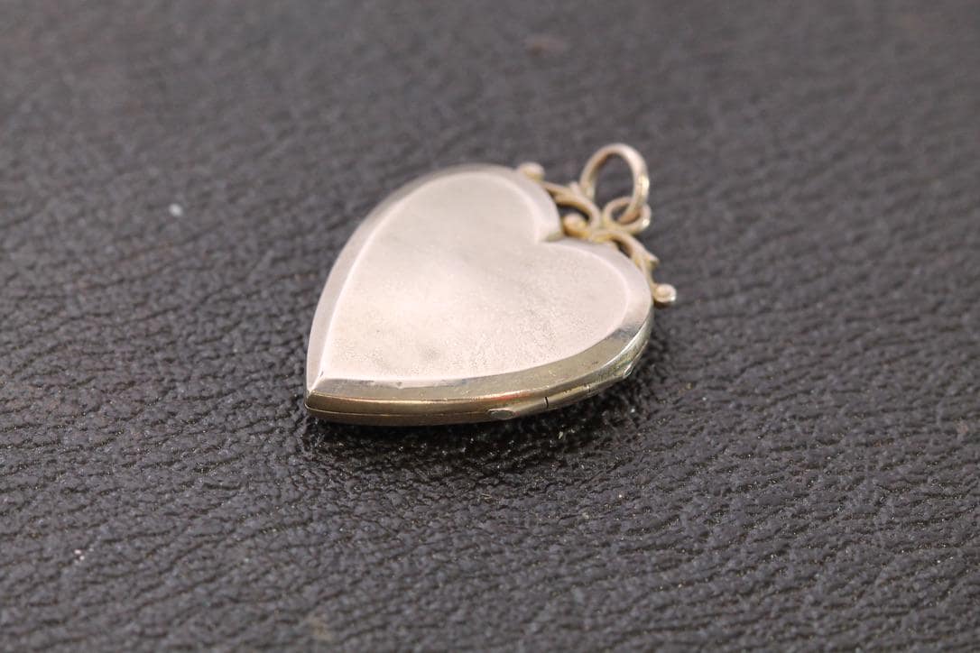 Antique 9ct Gold Pearl & Paste Swallow Heart Locket