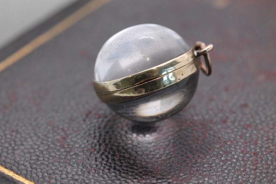 Antique Pinchbeck Orb Locket Pendant