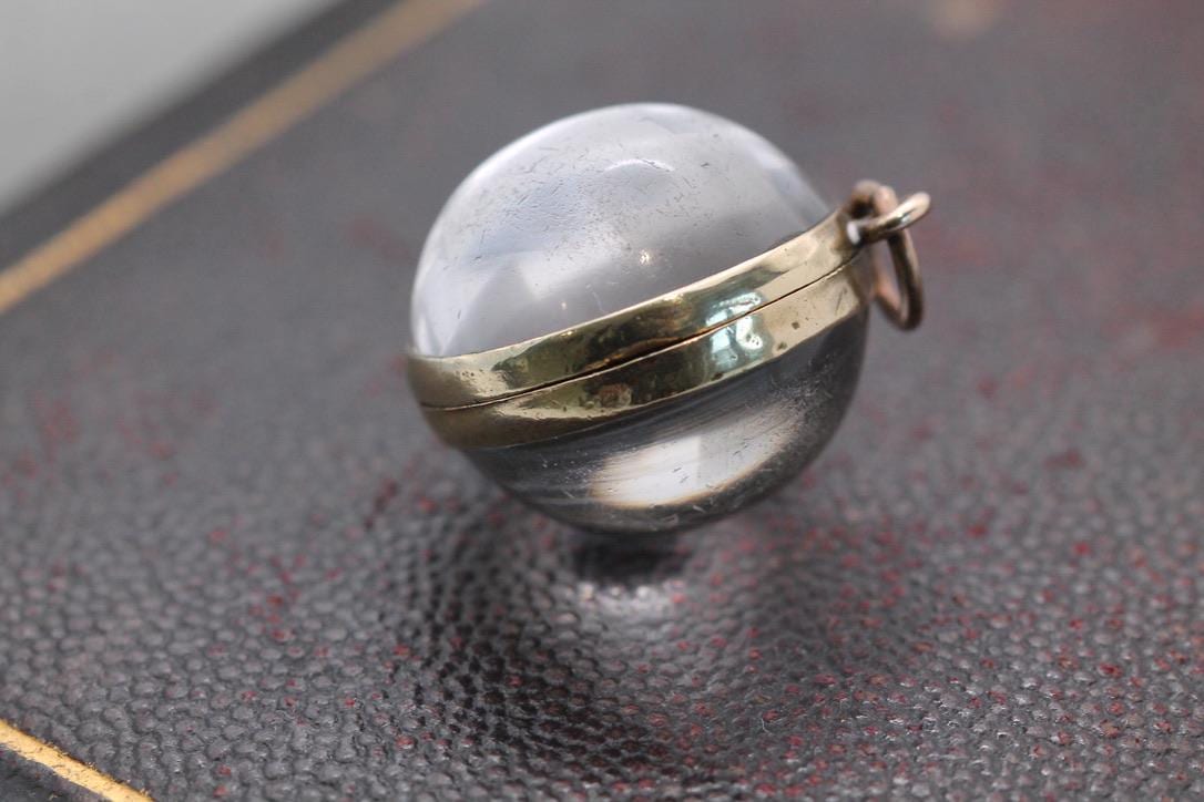 Antique Pinchbeck Orb Locket Pendant