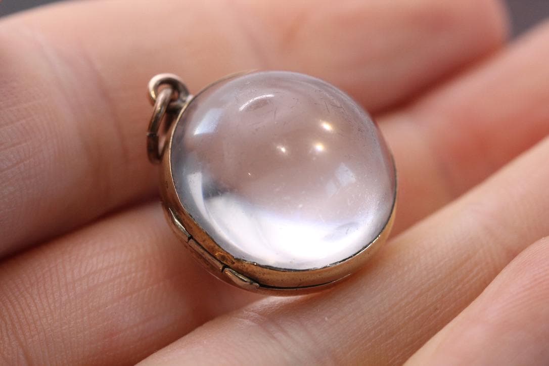 Antique Pinchbeck Orb Locket Pendant