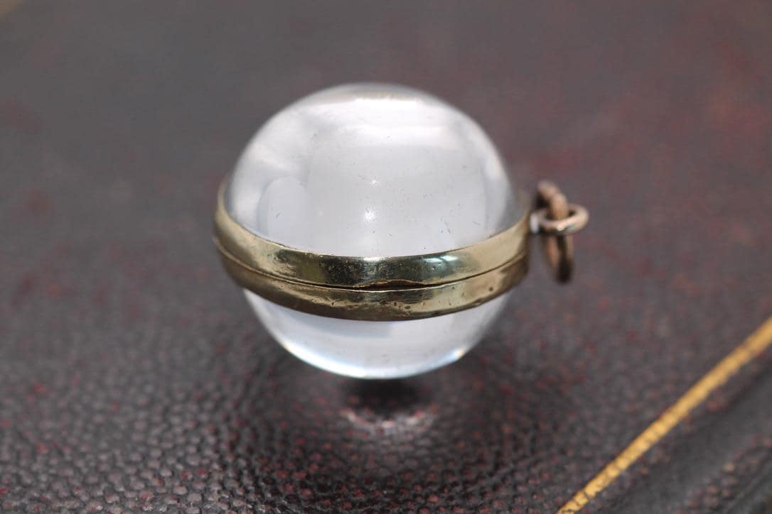 Antique Pinchbeck Orb Locket Pendant