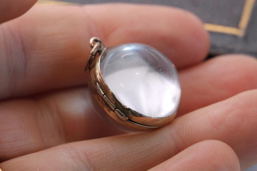 Antique Pinchbeck Orb Locket Pendant
