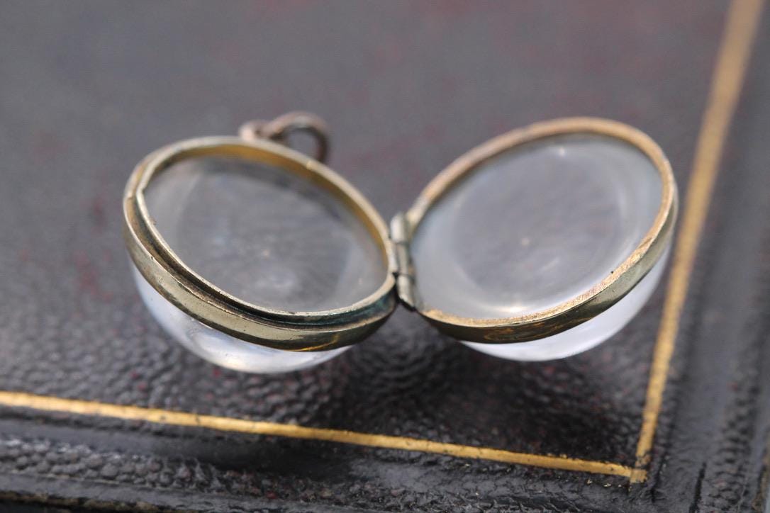 Antique Pinchbeck Orb Locket Pendant