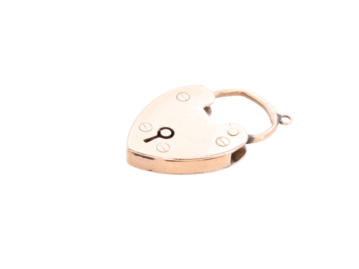 Antique 9ct Gold Heart Padlock Pendant