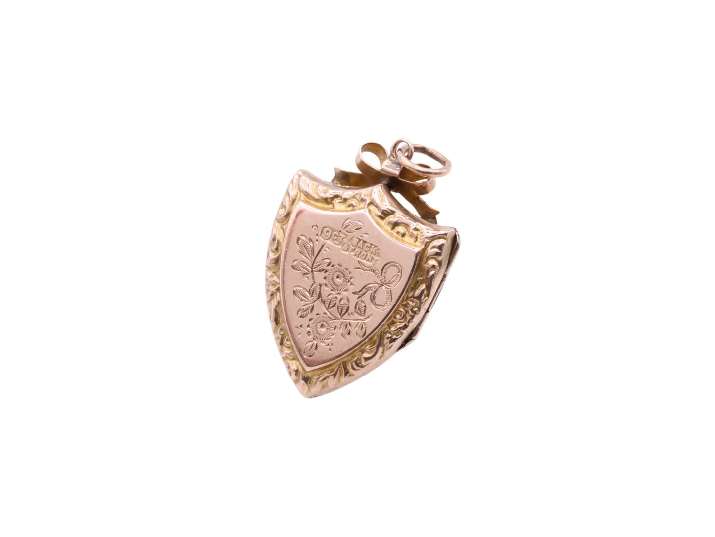 Antique 9ct Gold Swallow Shield Locket