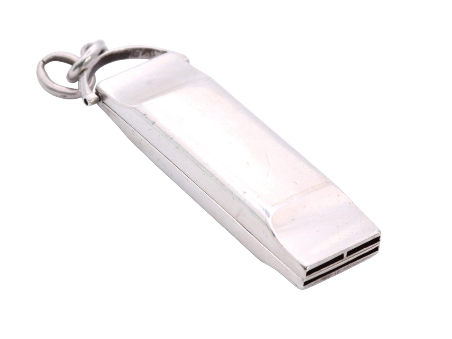 Antique Sterling Silver Three Note Opening Whistle, Dog Training, 1905