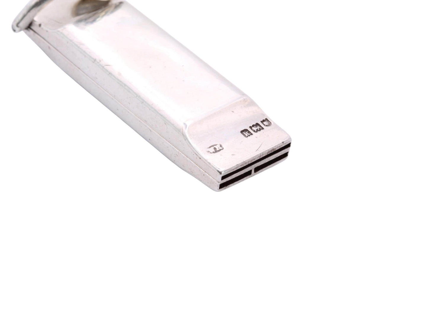 Antique Sterling Silver Three Note Opening Whistle, Dog Training, 1905