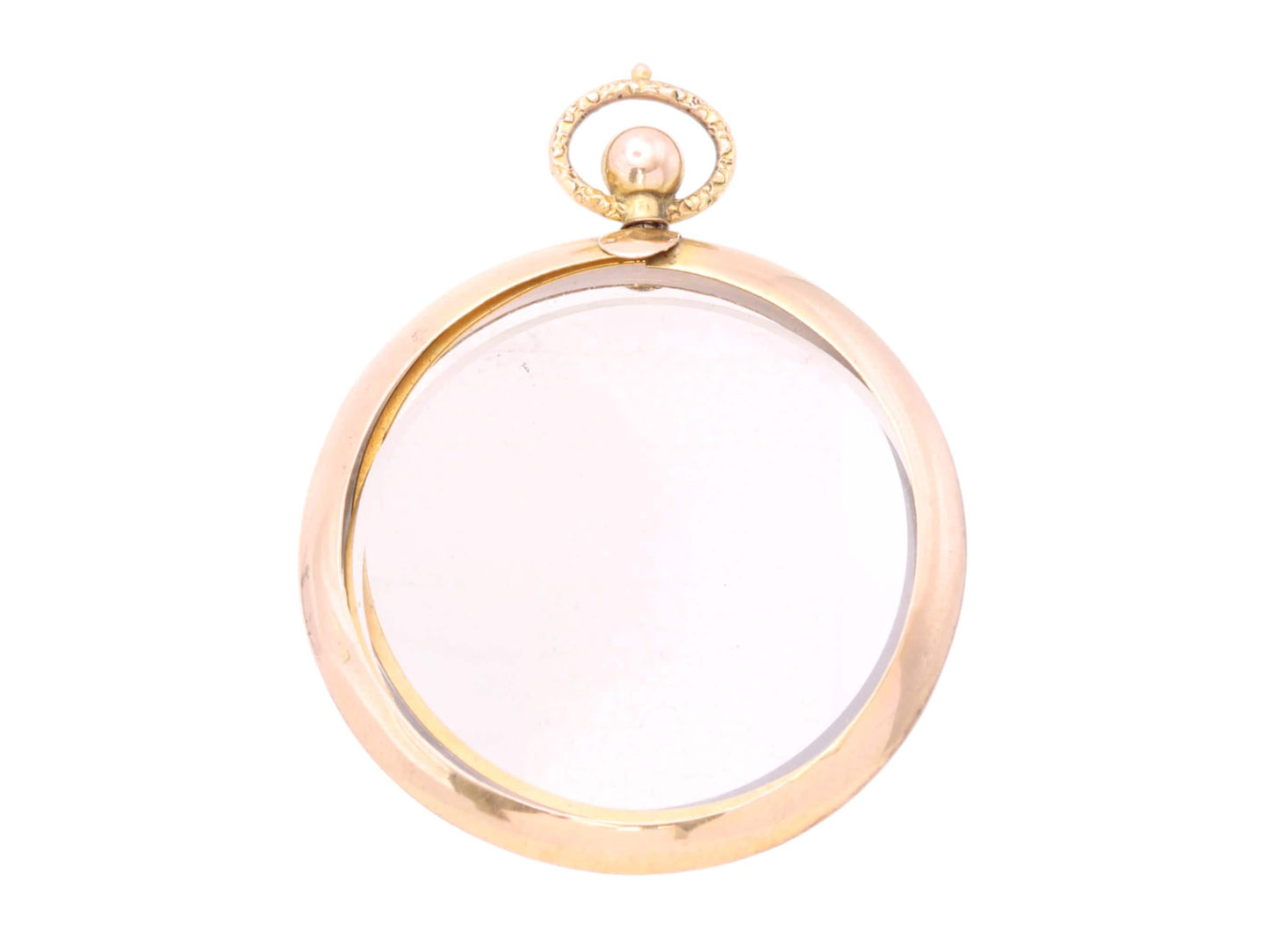 Antique 9ct Gold Large Open Face Locket Pendant