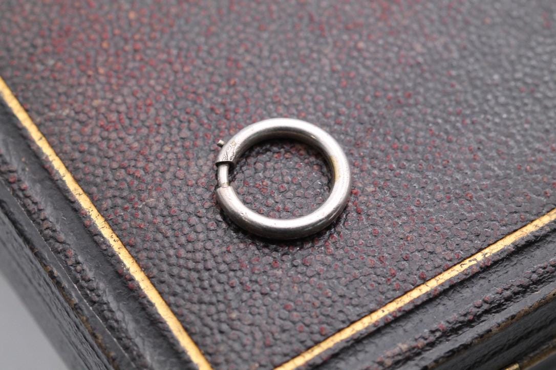 Antique Large Sterling Silver Bolt Clasp, 15mm