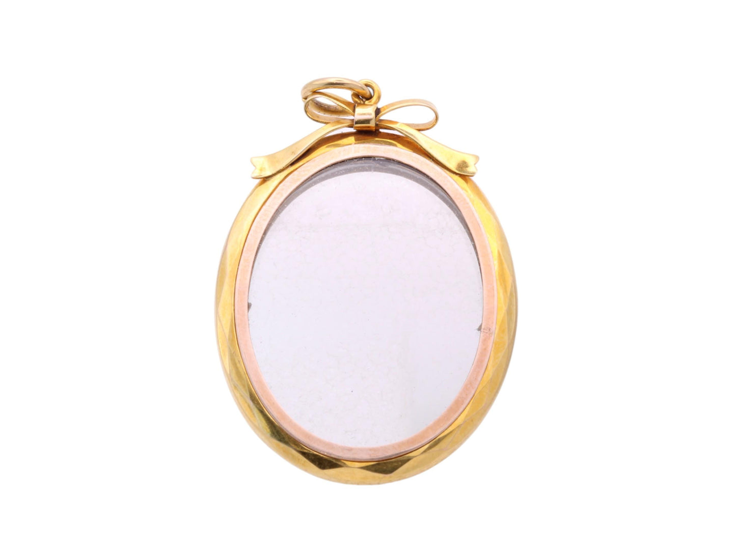 Antique 9ct Gold Open Face Bow Locket