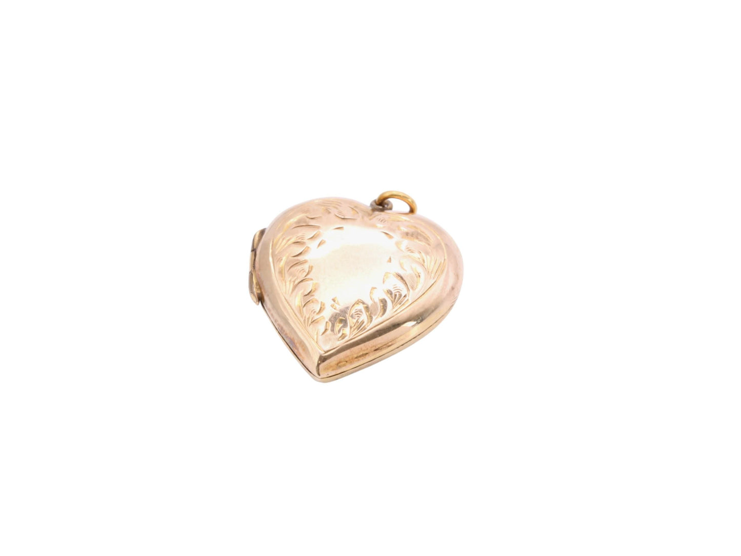 Antique Art Deco 9ct Yellow Gold Heart Locket