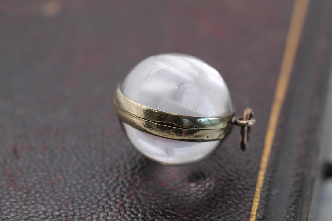 Antique Pinchbeck Orb Locket Pendant