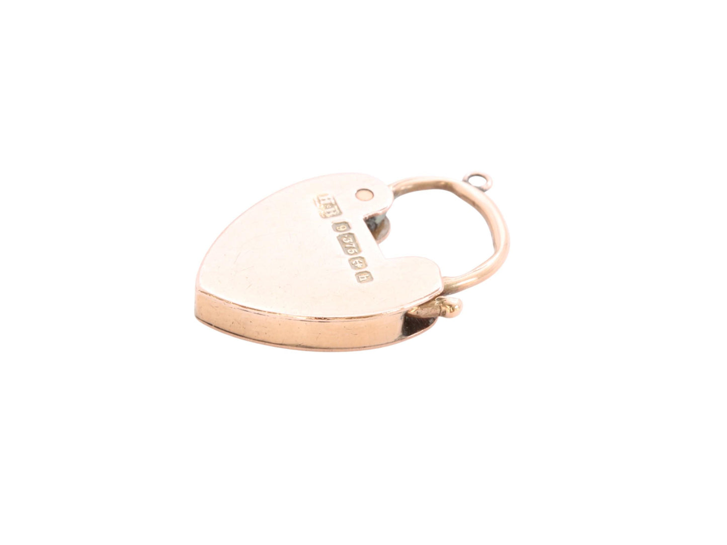 Antique 9ct Gold Heart Padlock Pendant