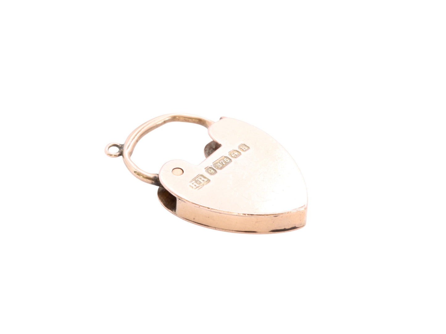 Antique 9ct Gold Heart Padlock Pendant