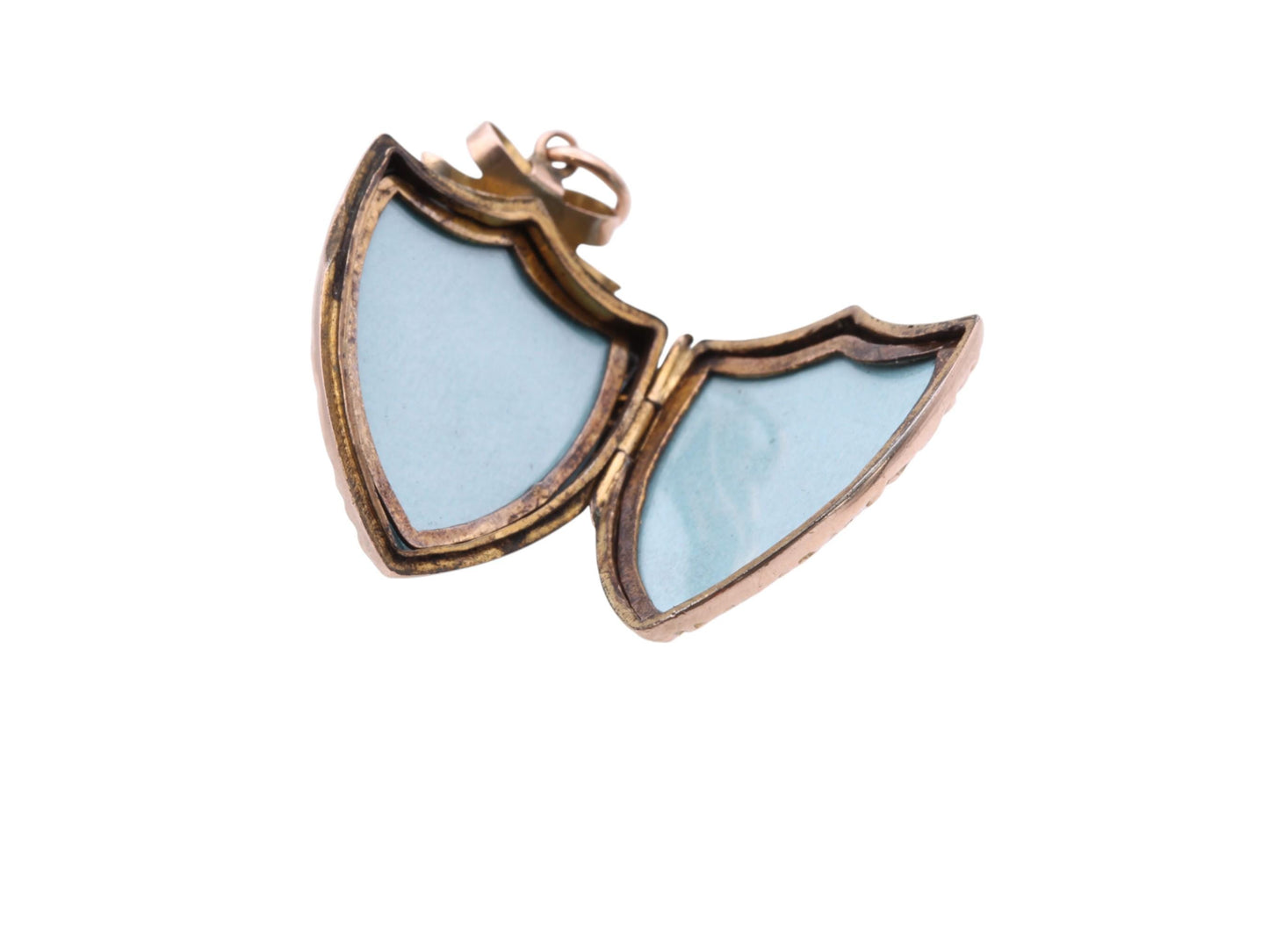 Antique 9ct Gold Swallow Shield Locket
